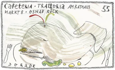 Gezeichnete Briefmarke von Lorenzos Alimentari